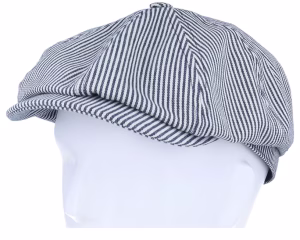 Alan Candy Stripe Indigo Flat Cap