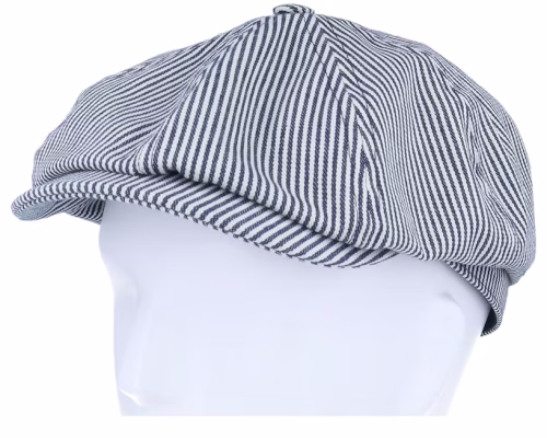 Alan Candy Stripe Indigo Flat Cap