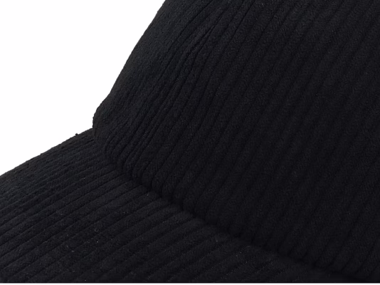 Corduroy Baseball Cap Black Dad Cap
