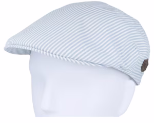 Country Cotton Blue Stripe Flat Cap