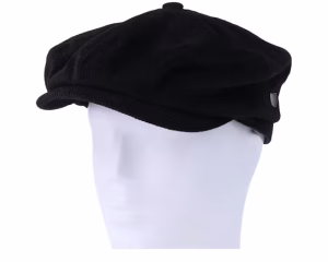 Brood Baggy Black Corduroy Newsboy Cap