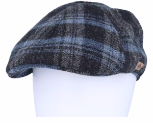 Texas Shadow Plaid Blue Flat cap