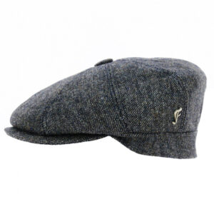Blue Wool 8-Panel Newsboy Cap