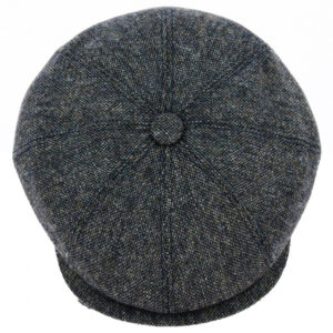 Blue Wool 8-Panel Newsboy Cap