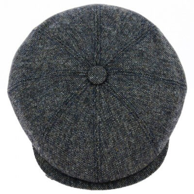 Blue Wool 8-Panel Newsboy Cap
