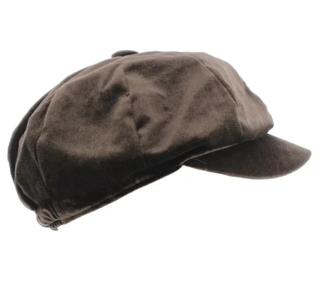 Brown Brushed Soft Feel Bakerboy Cap