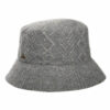 Cable Knit Wool Blend Bucket Hat - Grey