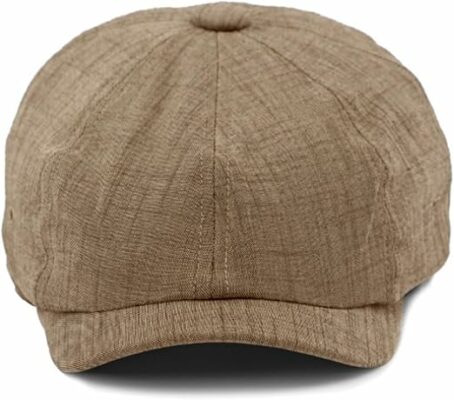 Cotton 8-Panel Newsboy Cap for Men
