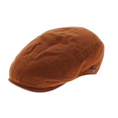 Cotton Orange Flat Cap