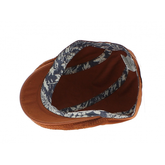 Cotton Orange Flat Cap