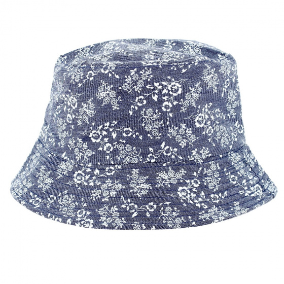 Denim Flowers Bucket Hat