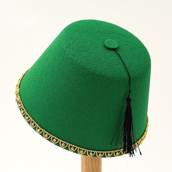Elegant Fez Turkish Hat - Green