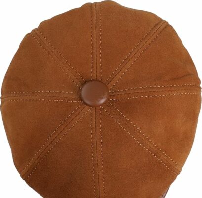 Genuine Leather Newsboy Caps for Men