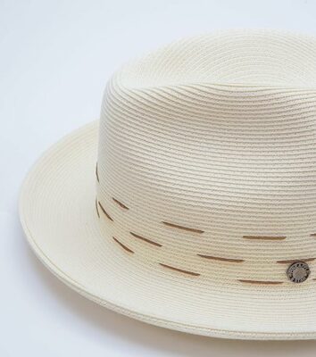 Men Fedora Hat - White
