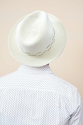 Men Fedora Hat - White