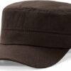 Men Military Style Army Cap - Brown