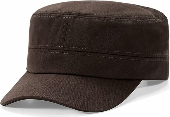 Men Military Style Army Cap - Brown