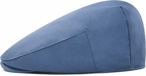 Men's Cotton Ivy Flat Cap - Blue