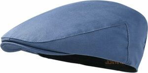 Men's Cotton Ivy Flat Cap - Blue