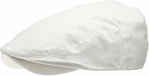 Men's Summer Linen Flat Cap - White