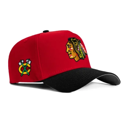 NEW ERA 9FORTY A-FRAME CHICAGO BLACKHAWKS LOGO PATCH SNAPBACK HAT