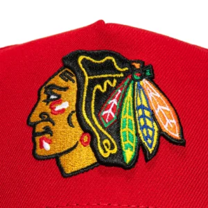 NEW ERA 9FORTY A-FRAME CHICAGO BLACKHAWKS LOGO PATCH SNAPBACK HAT