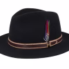 Newark Tiller Woolfelt Black Fedora