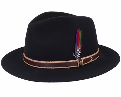 Newark Tiller Woolfelt Black Fedora