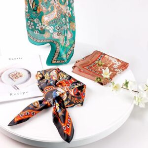 Paisley Satin Head Scarf Bandana for Women Men