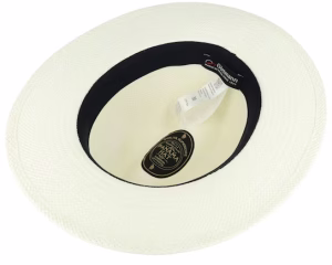 Panama WhiteGrey Blue Straw Hat