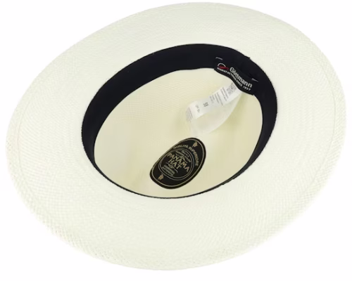 Panama WhiteGrey Blue Straw Hat