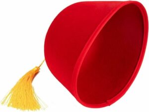 Red Fez Hat for Men With Gold Tassel
