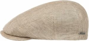 Summer Linen Flat Cap - Beige