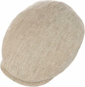 Summer Linen Flat Cap - Beige