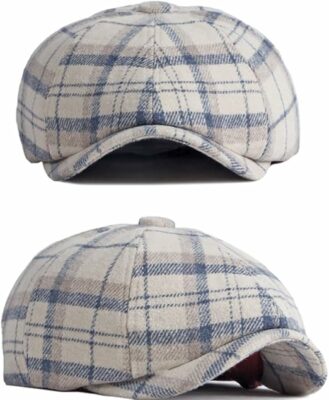 Tweed 8 Panel Newsboy Cap