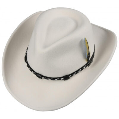 Wide Brim Cowboy Hat - White