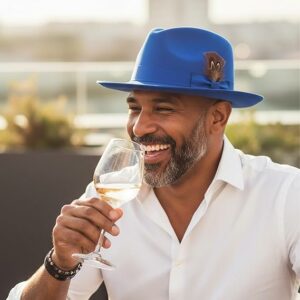 Wide Brim Felt Fedora Hat for Men & Women