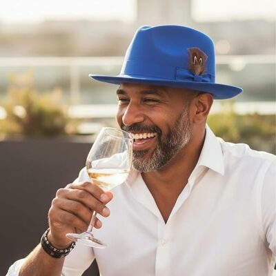Wide Brim Felt Fedora Hat for Men & Women