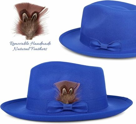 Wide Brim Felt Fedora Hat for Men & Women