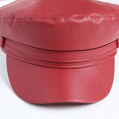 Women PU Leather Fiddler Cap