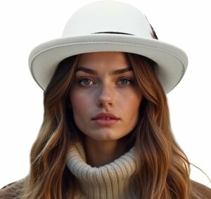 Women Short Brim Bowler Hat