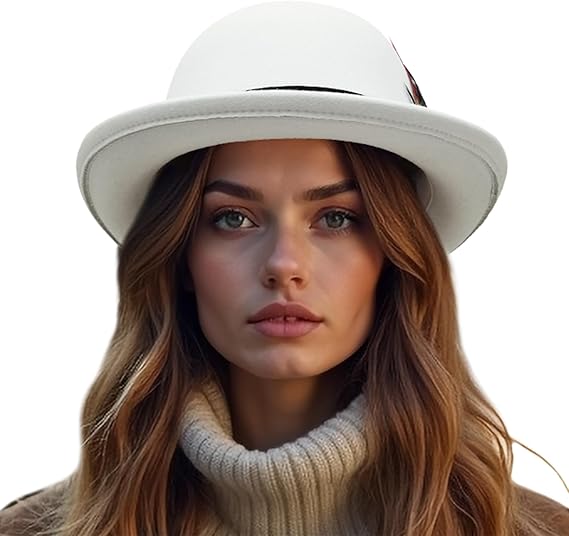 Women Short Brim Bowler Hat