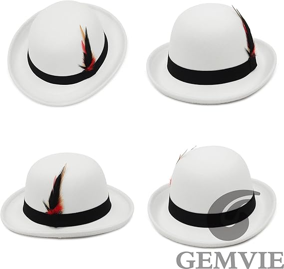 Women Short Brim Bowler Hat