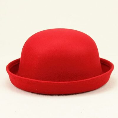 Womens Roll-up Brim Bowler Hat
