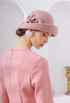 Women's Vintage 100% Wool Bowler Hat