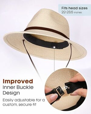 Womens Wide Brim Summer Straw Hat