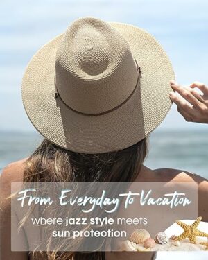 Womens Wide Brim Summer Straw Hat