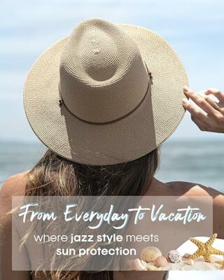 Womens Wide Brim Summer Straw Hat