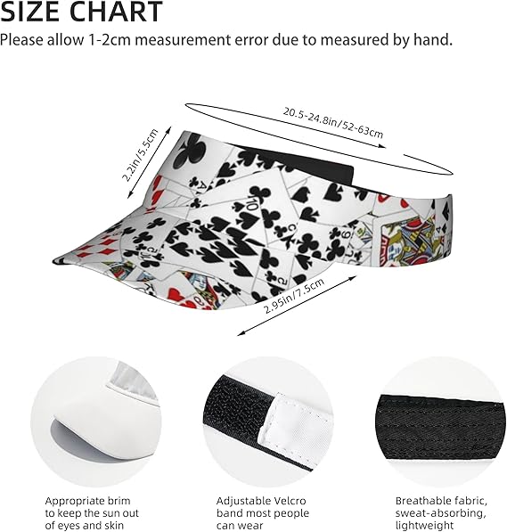 Adjustable UV Protection Visor Cap
