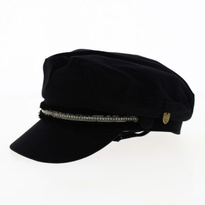 Black Cotton Fisherman Cap